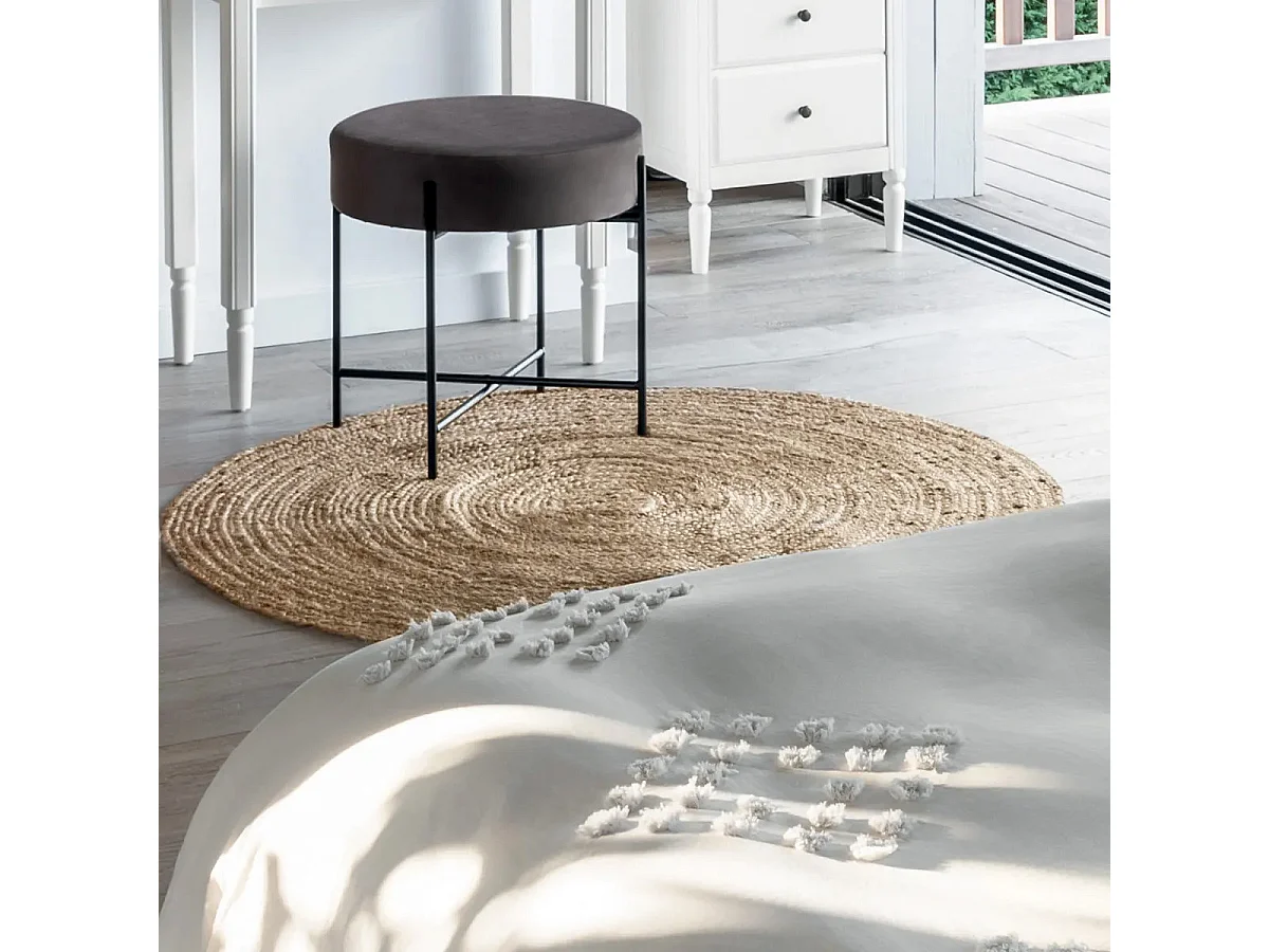 Tapis rond  décoratif en Jute D 120 cm