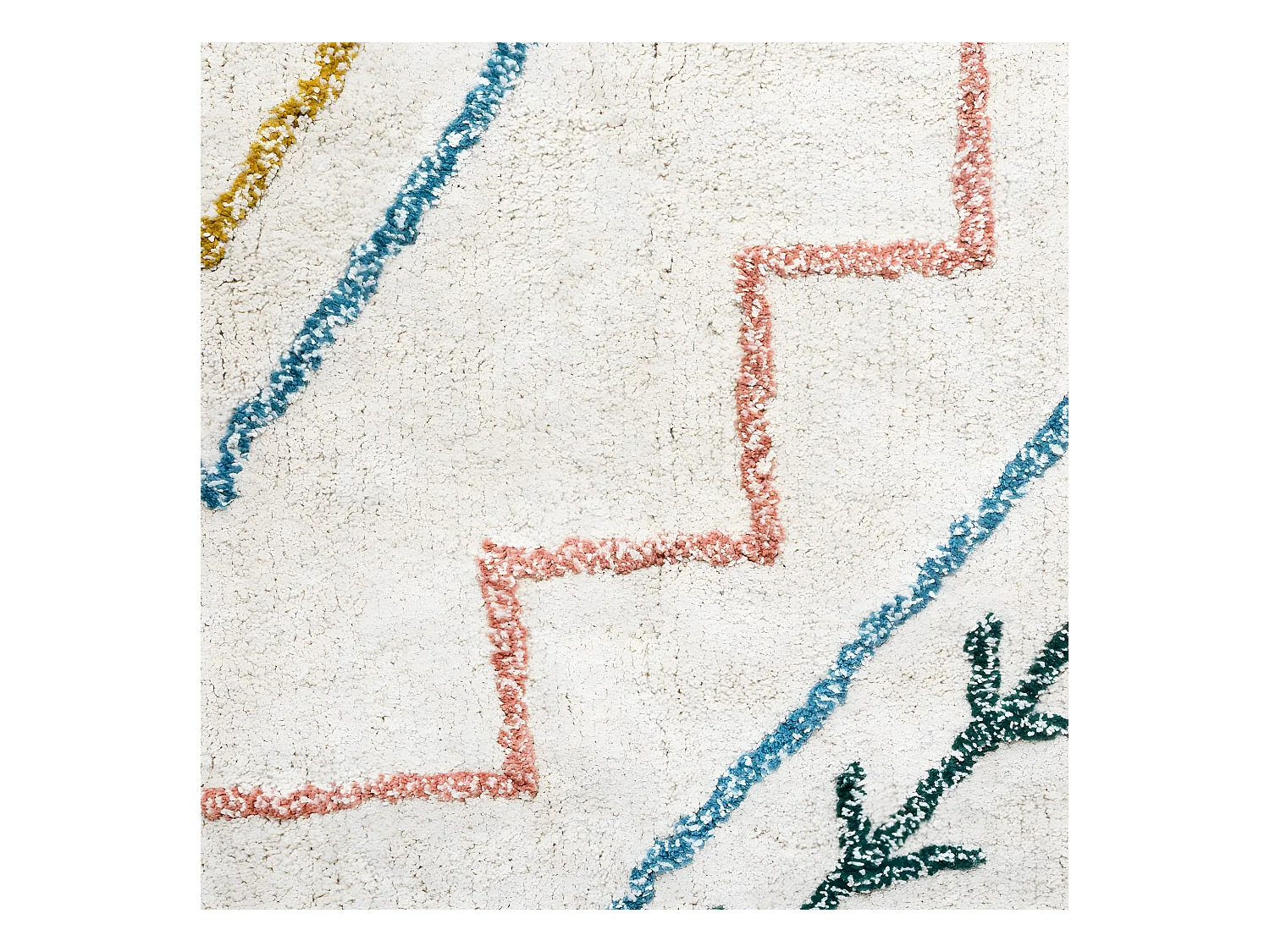 Tapis décoratif en Coton Multicolore Tufté 120 x 170 cm