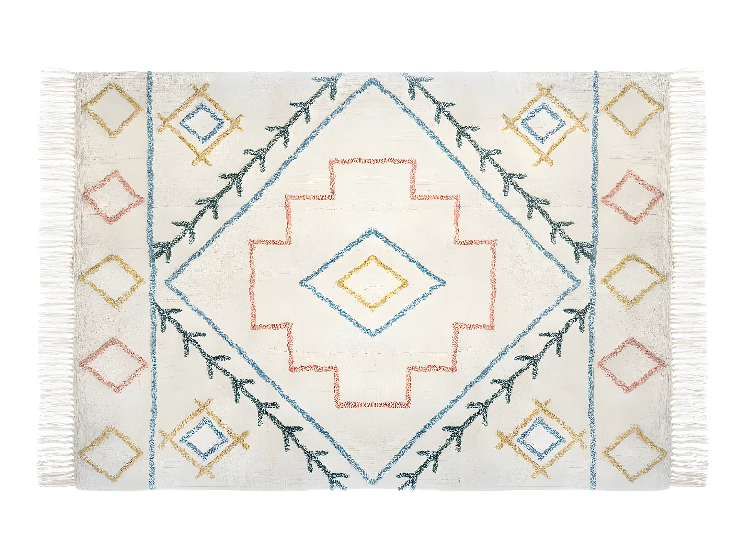 Tapis décoratif en Coton Multicolore Tufté 120 x 170 cm