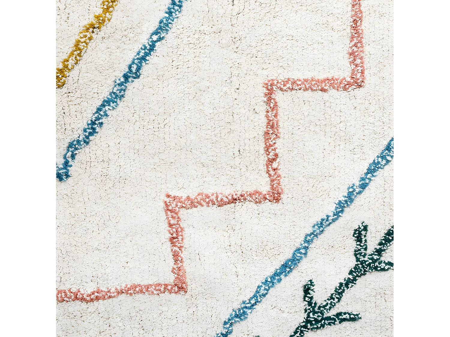 Tapis décoratif en Coton Multicolore Tufté 120 x 170 cm