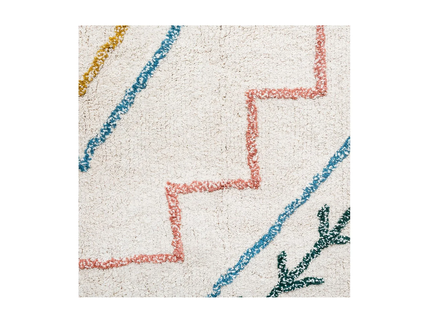 Tapis décoratif en Coton Multicolore Tufté 120 x 170 cm