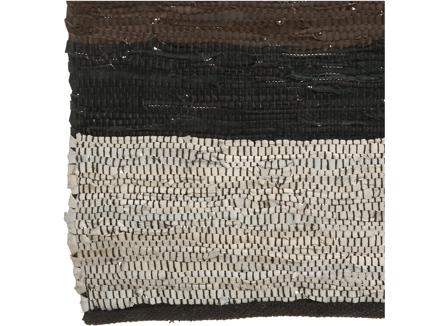 Tapis décoratif en Cuir et Coton 120 x 170 cm