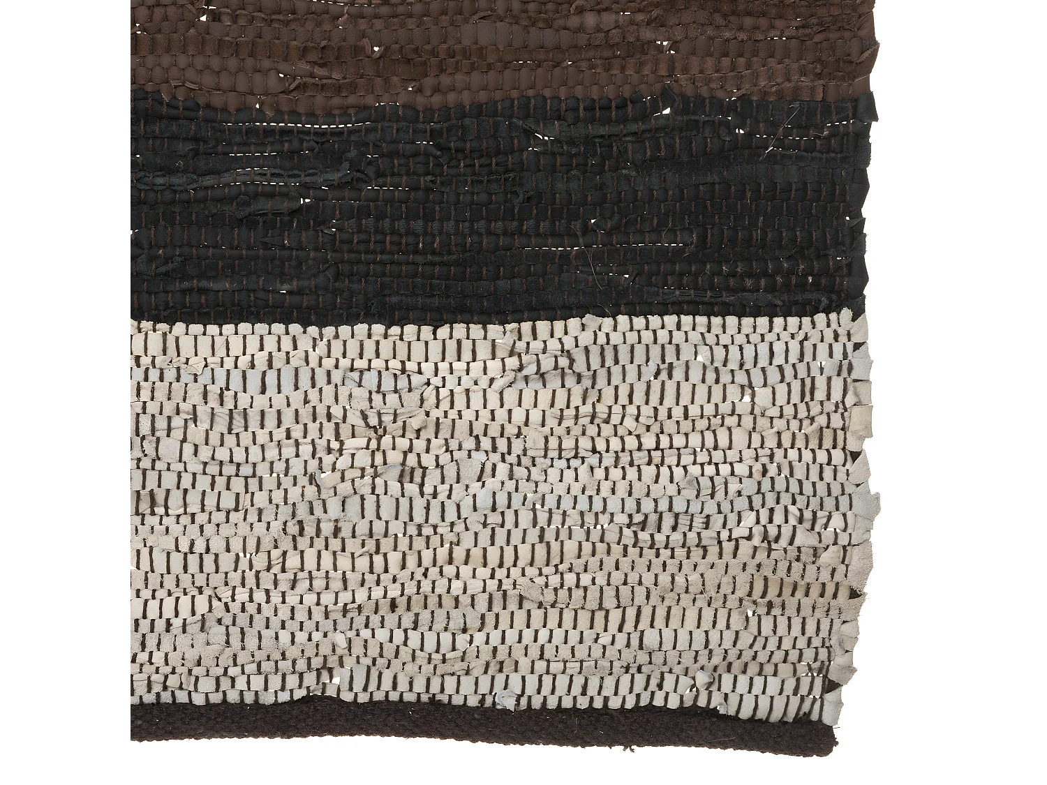 Tapis décoratif en Cuir et Coton 120 x 170 cm