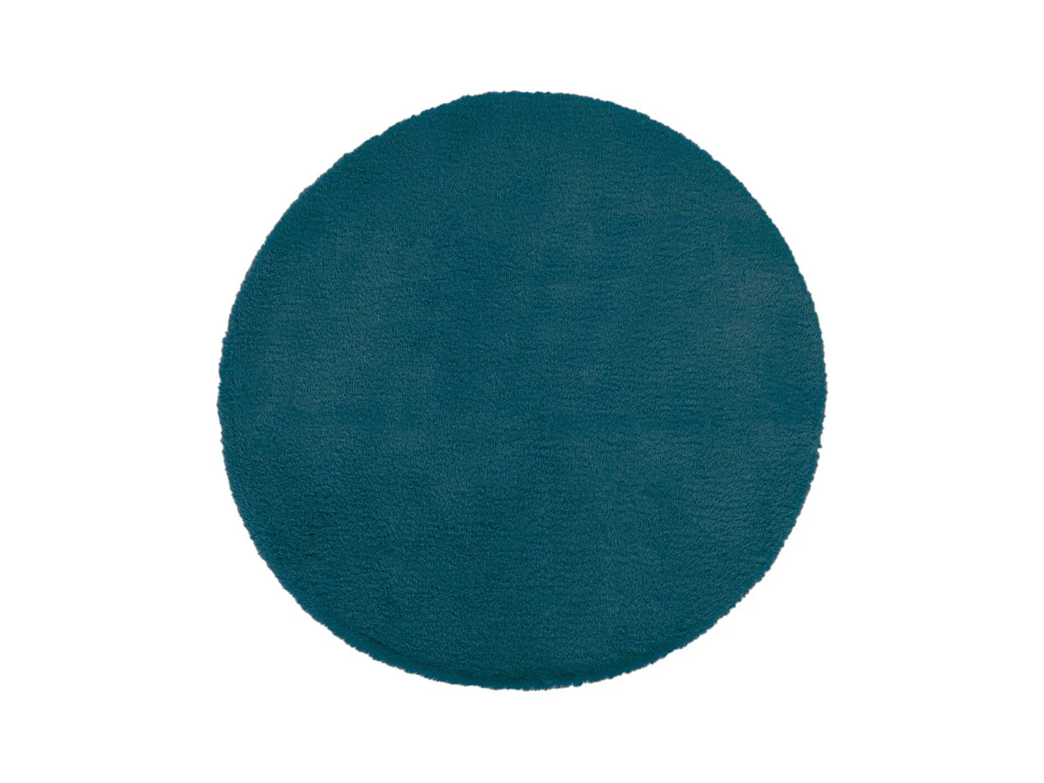 Tapis en Fourrure Bleu Canard Extra Doux D 80 cm