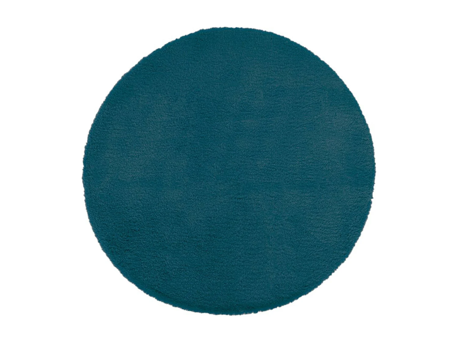 Tapis en Fourrure Bleu Canard Extra Doux D 80 cm