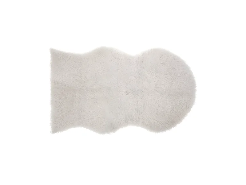 Tapis décoratif Fourrure Ivoire 90 x 150 cm