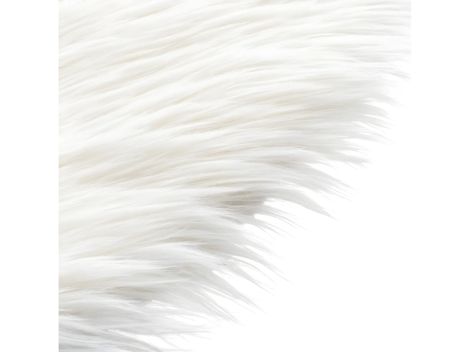 Tapis décoratif Fourrure Ivoire 90 x 150 cm