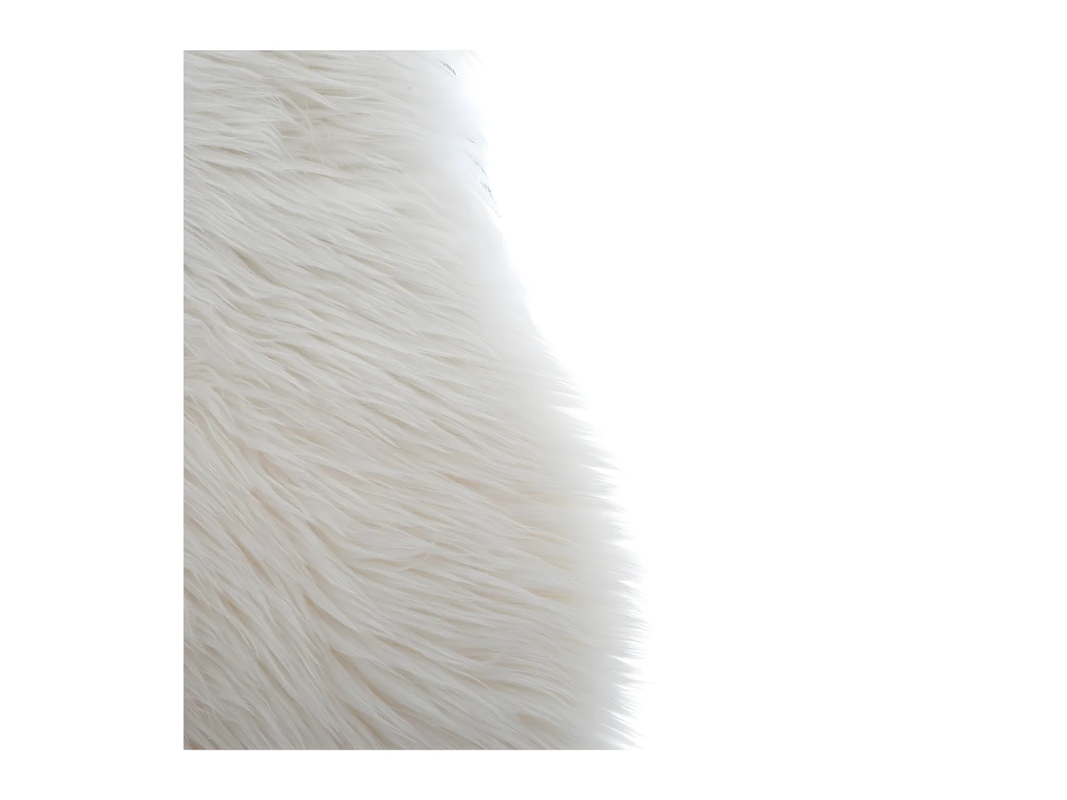Tapis décoratif Fourrure Ivoire 90 x 150 cm