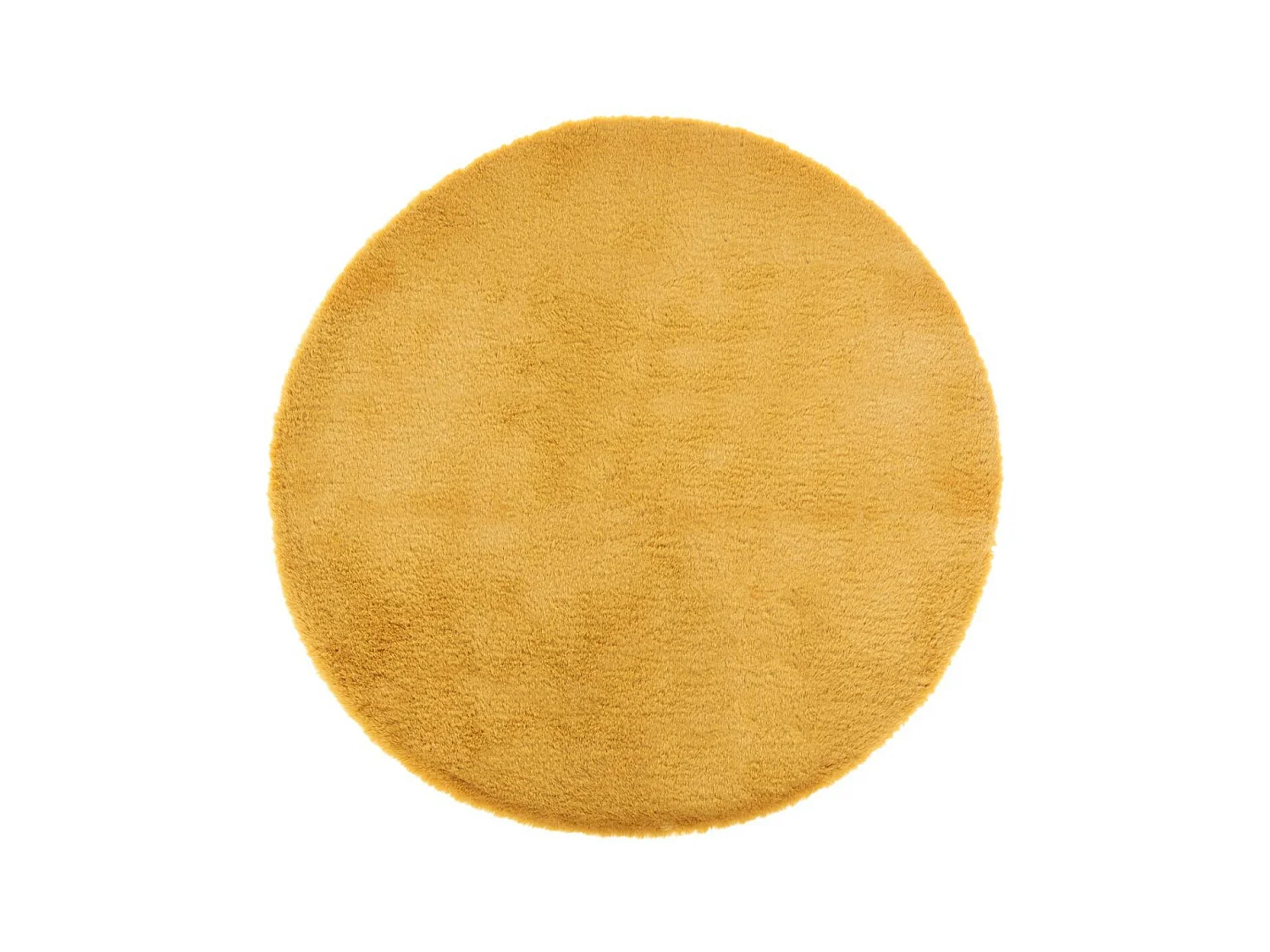 Tapis en Fourrure Ocre Extra Doux D 80 cm