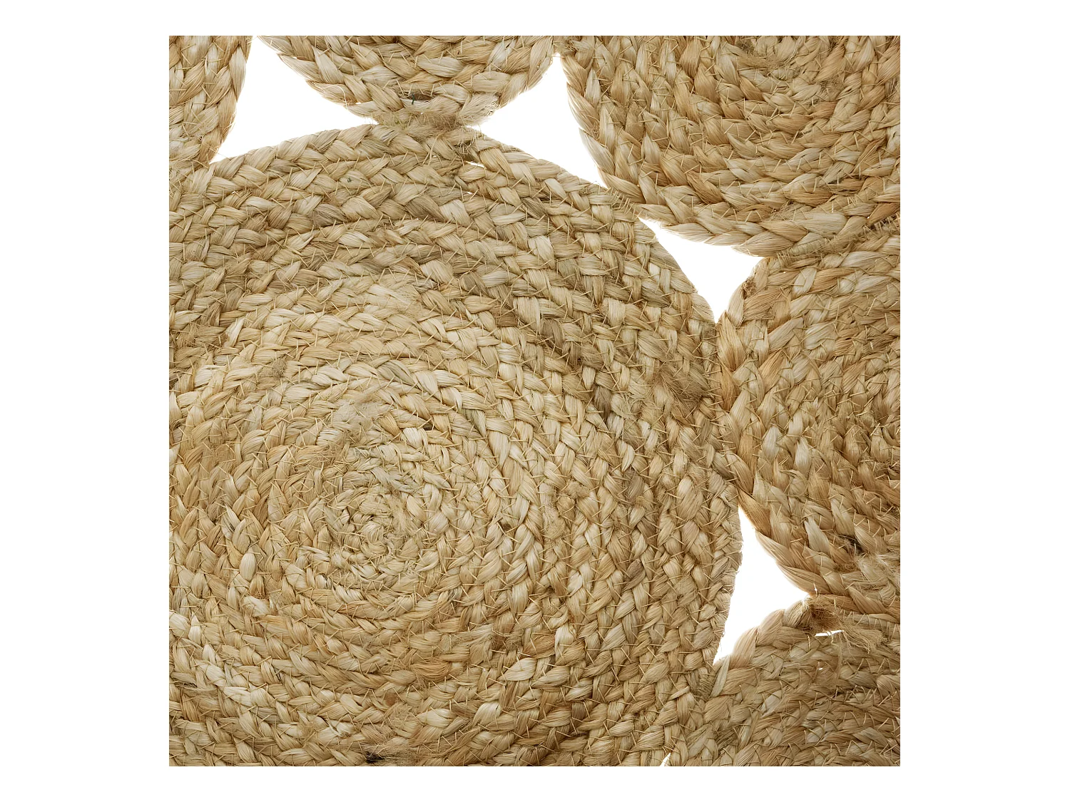 Tapis en Jute motif ajouré D 80 cm