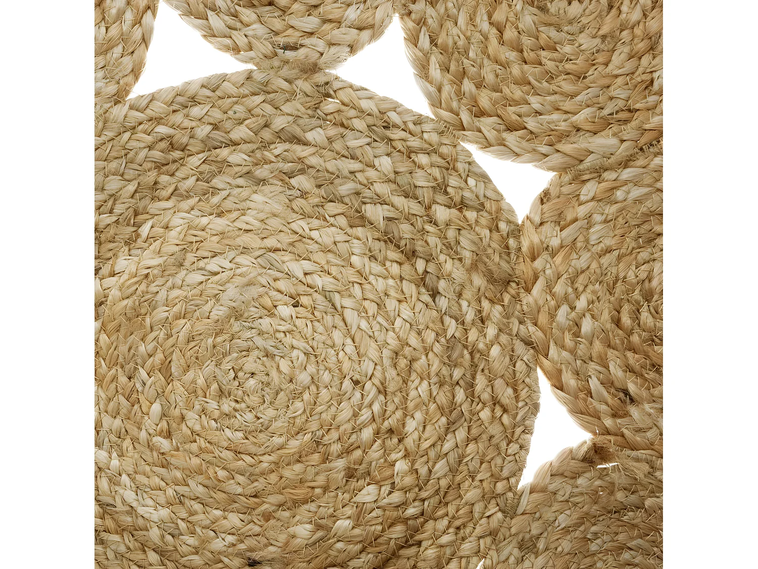 Tapis en Jute motif ajouré D 80 cm