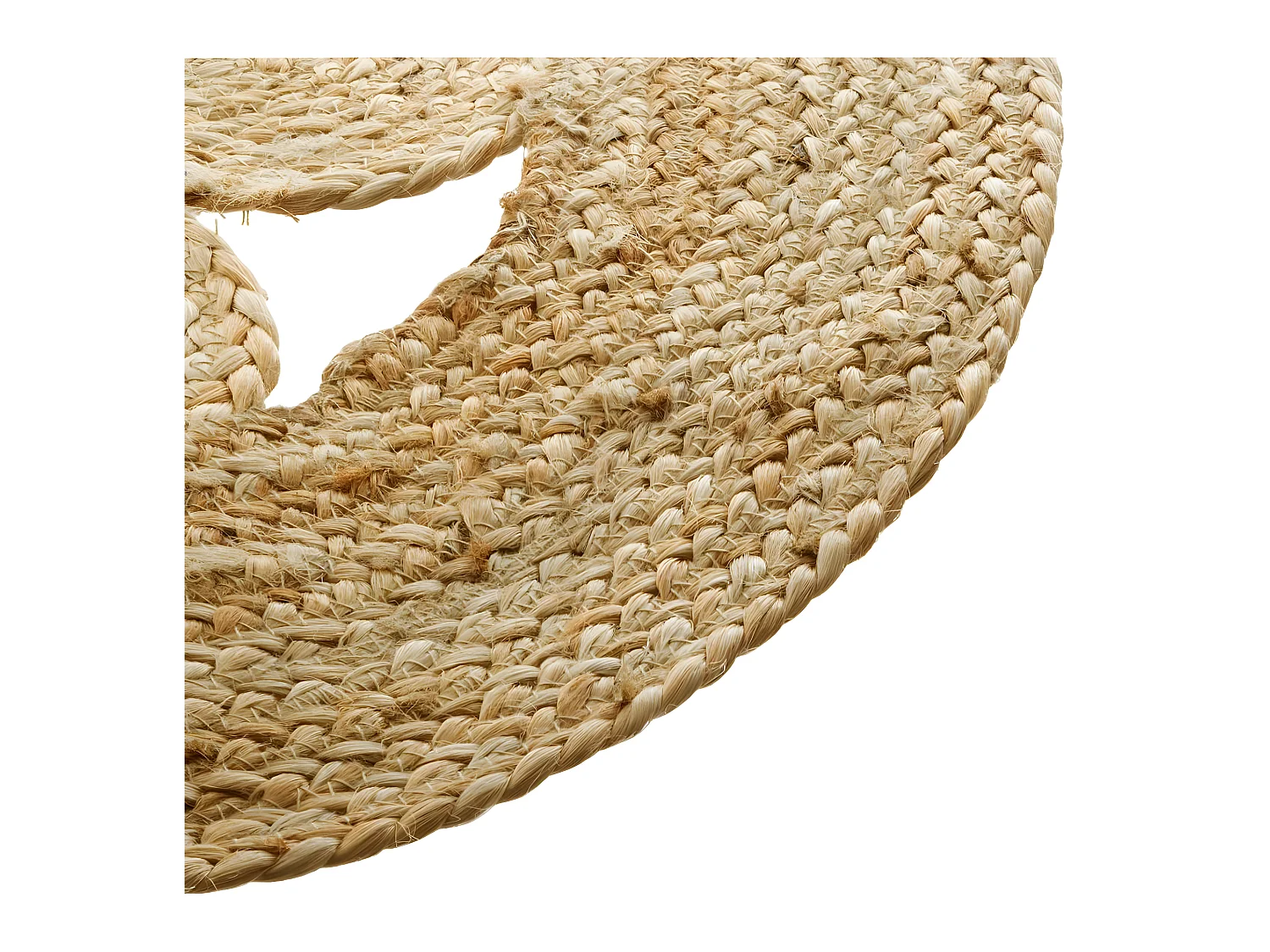 Tapis en Jute motif ajouré D 80 cm