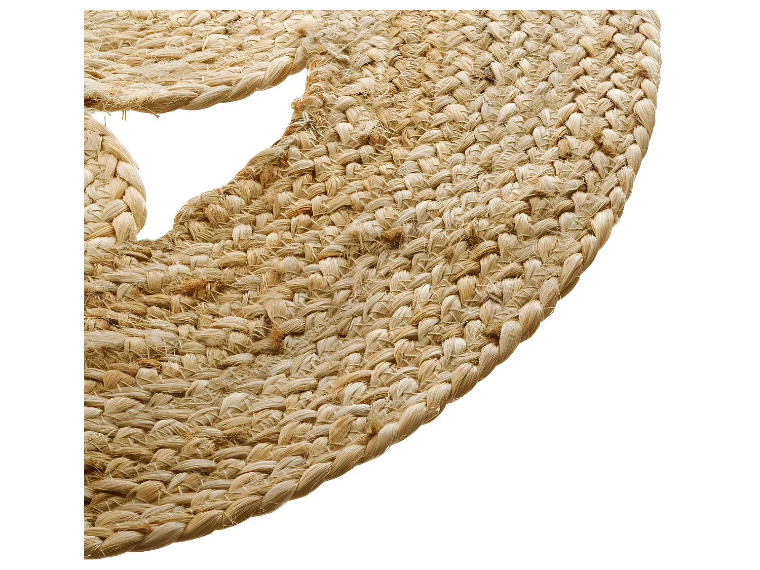 Tapis en Jute motif ajouré D 80 cm