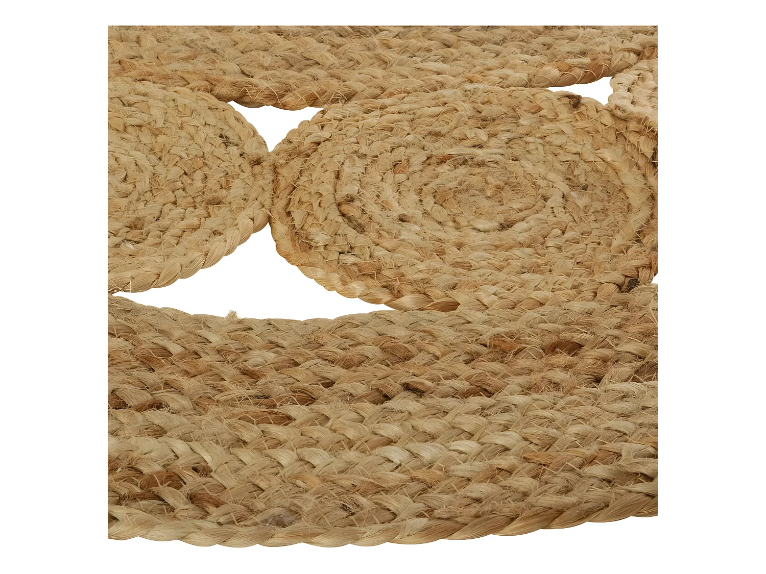 Tapis rond ajouré en jute D 120 cm