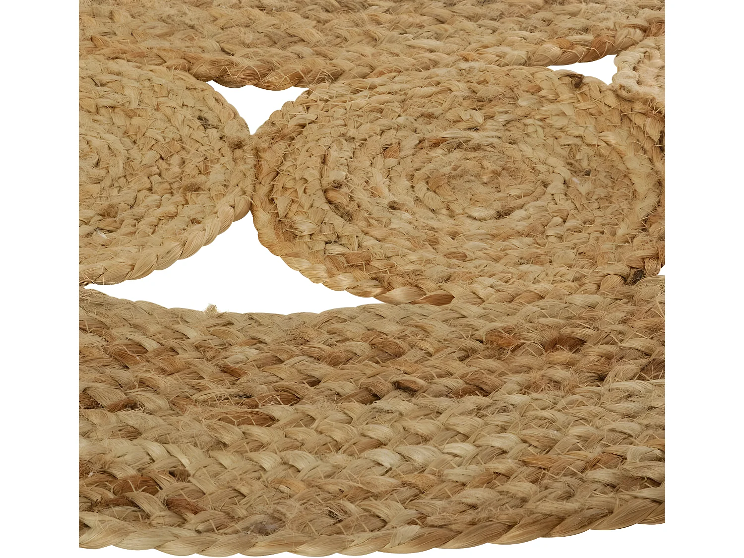 Tapis rond ajouré en jute D 120 cm