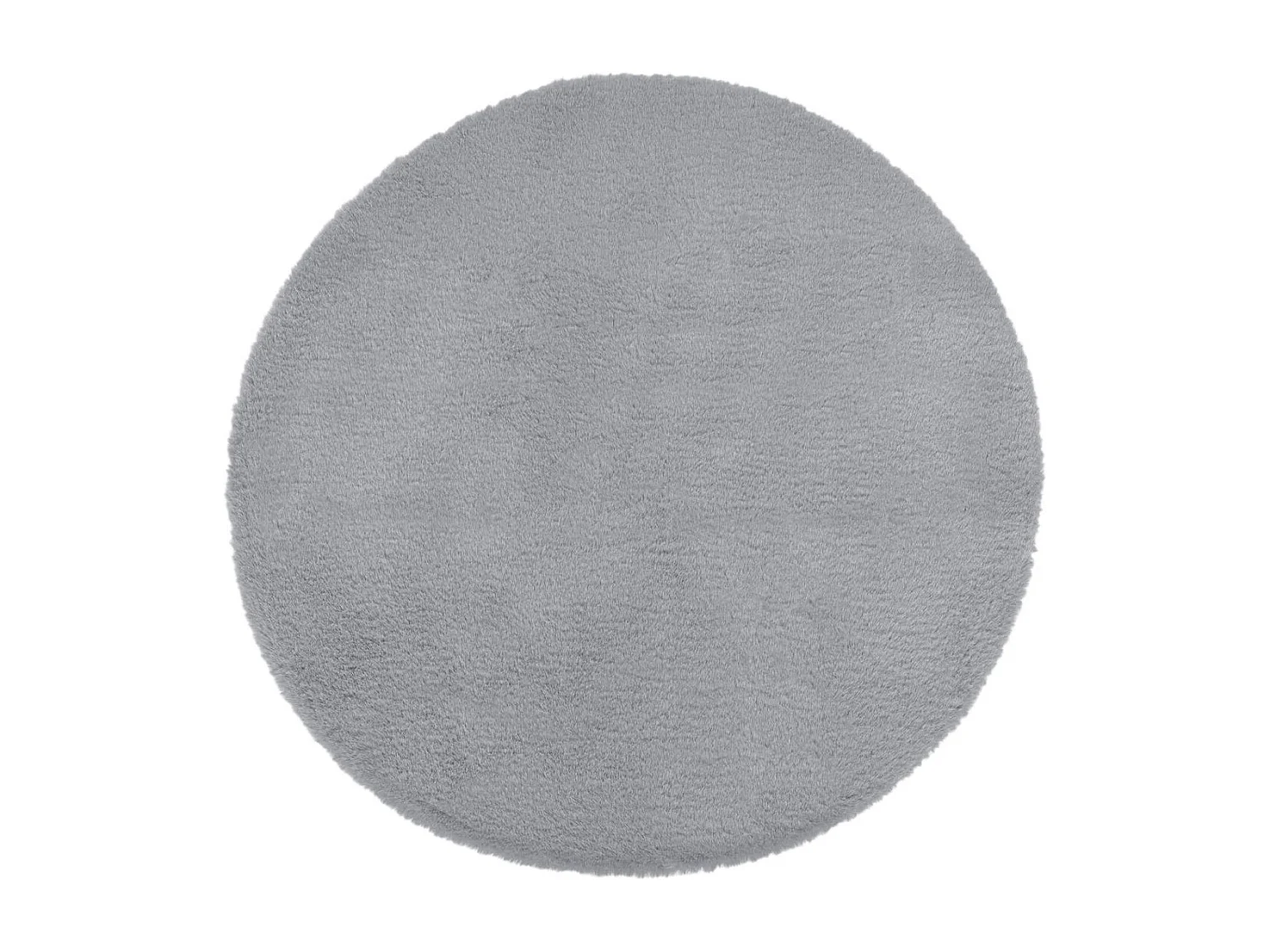 Tapis en Fourrure Grise Extra Doux D 80 cm