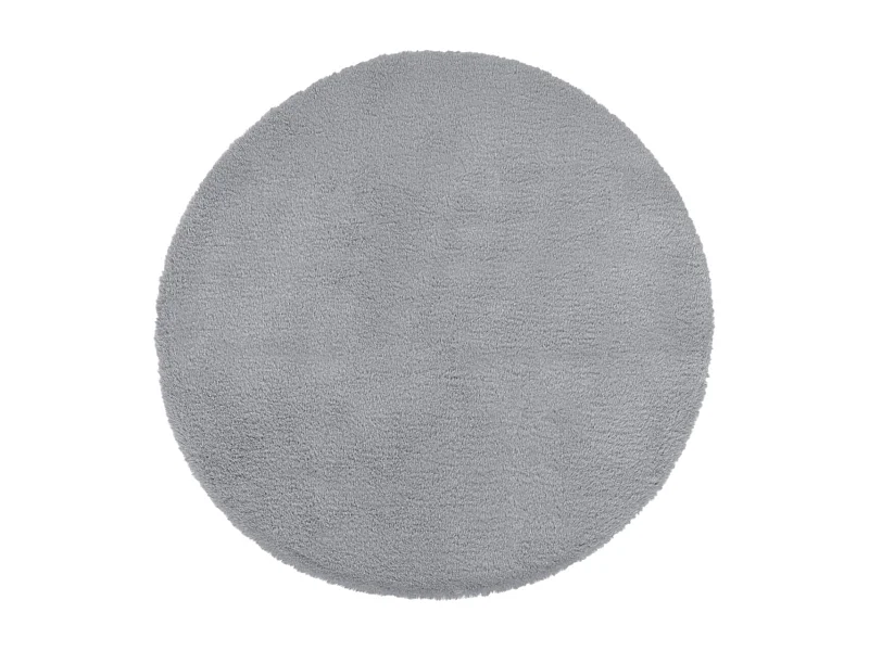 Tapis en Fourrure Grise Extra Doux D 80 cm