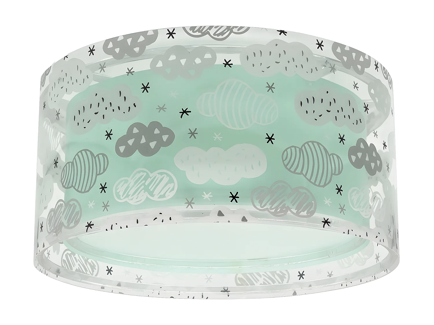 Plafoniera per bambini Clouds nuvole verde | DALBER