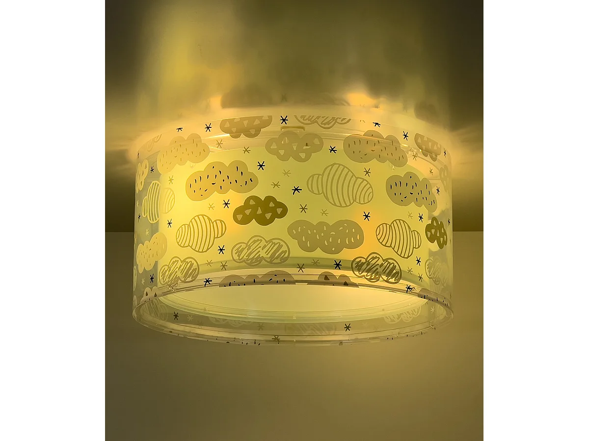 Plafoniera per bambini Clouds nuvole verde | DALBER