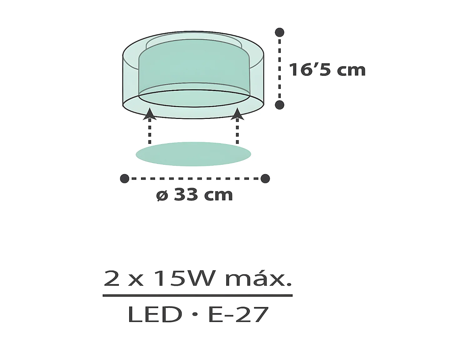 Plafoniera per bambini Clouds nuvole verde | DALBER
