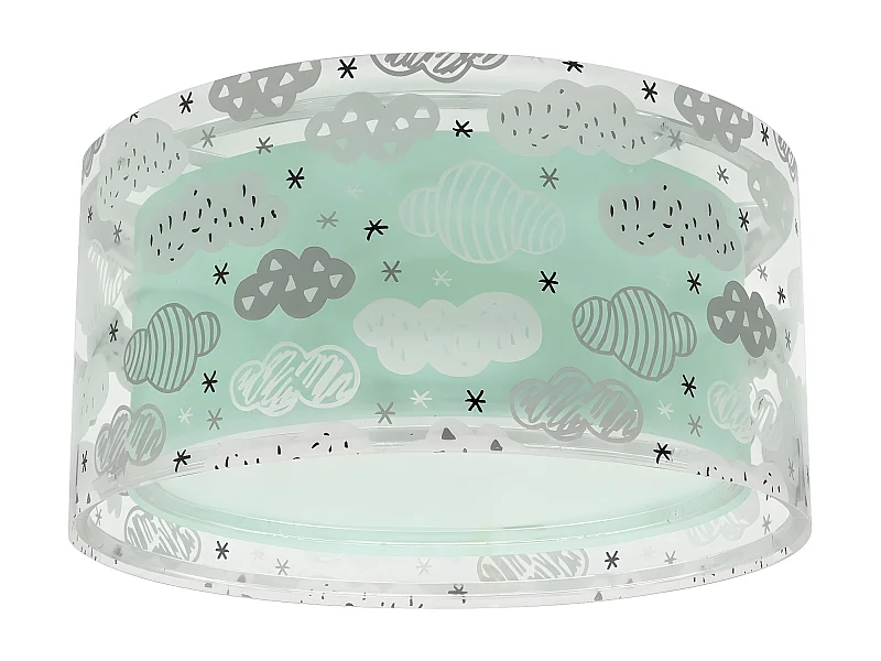 Plafoniera per bambini Clouds nuvole verde | DALBER