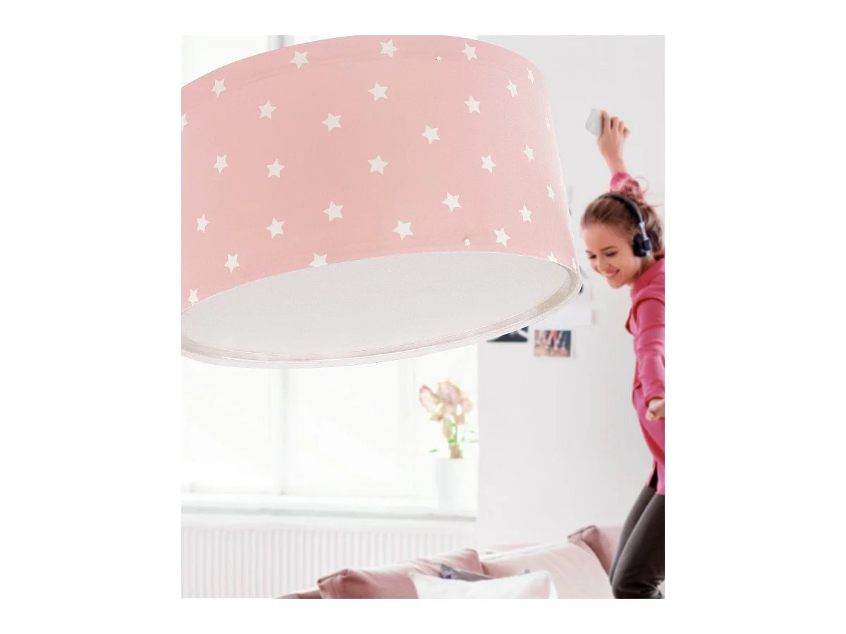 Plafón de techo infantil Star Light estrellas rosa | DALBER