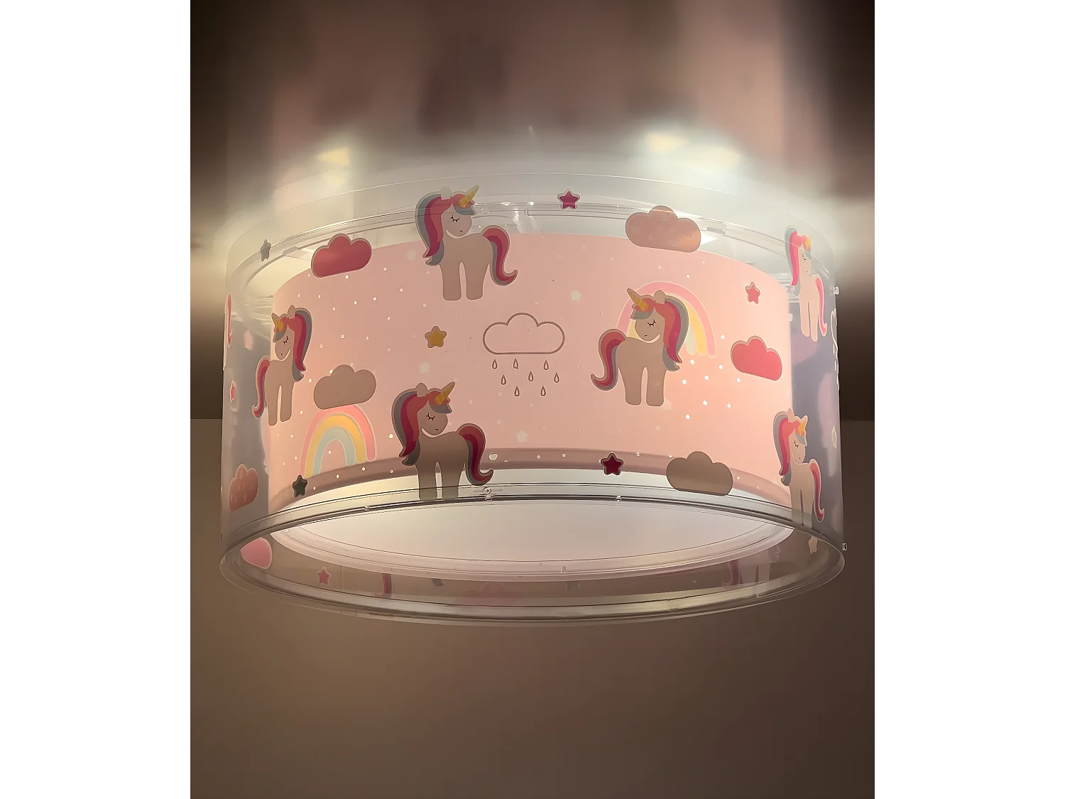 Plafoniera per bambini Unicorns unicorni rosa | DALBER