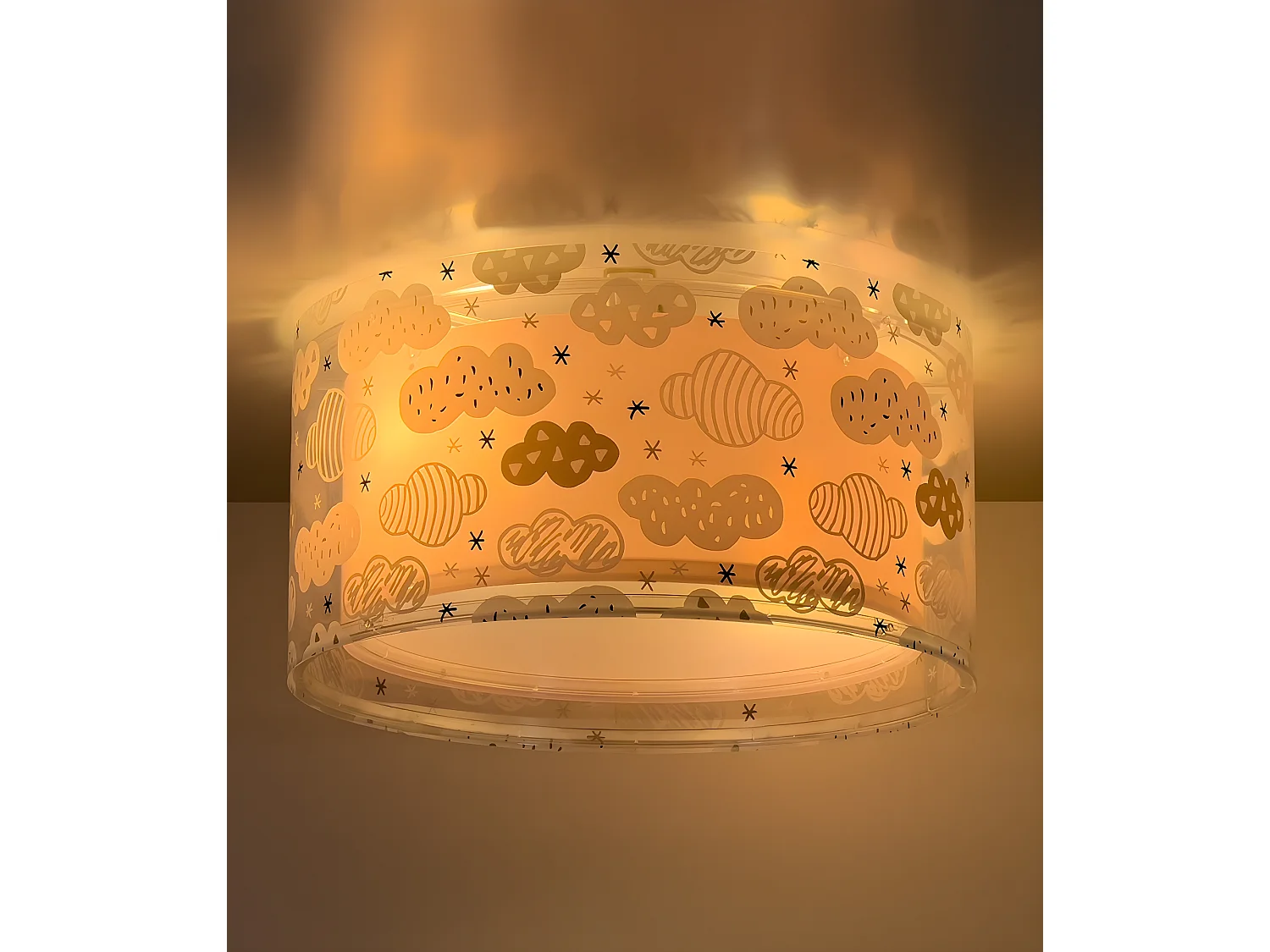 Plafón de techo infantil Clouds nubes rosa | DALBER