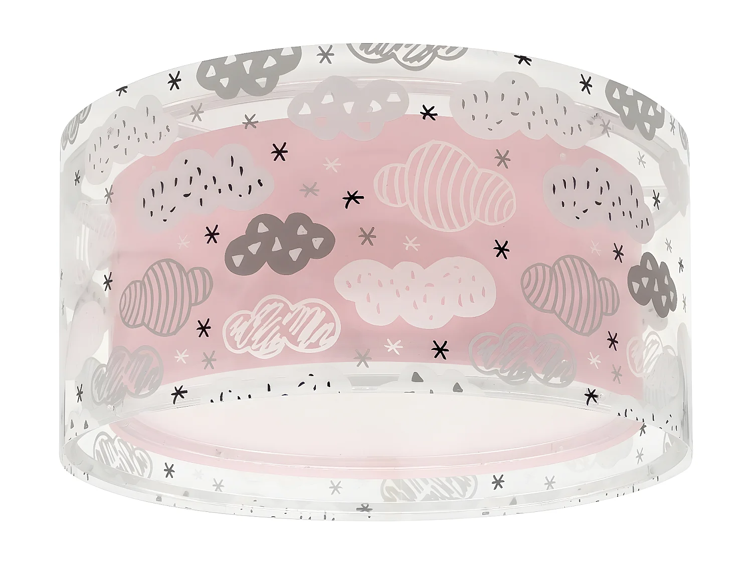 Plafoniera per bambini Clouds nuvole rosa | DALBER