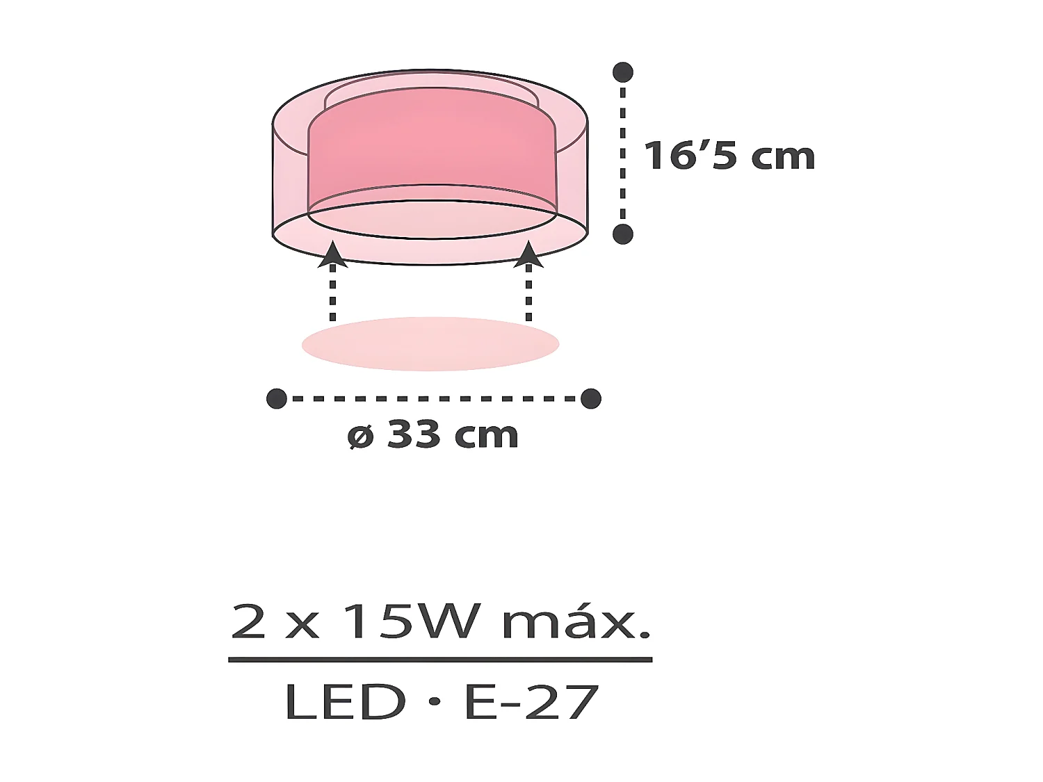 Plafoniera per bambini Clouds nuvole rosa | DALBER