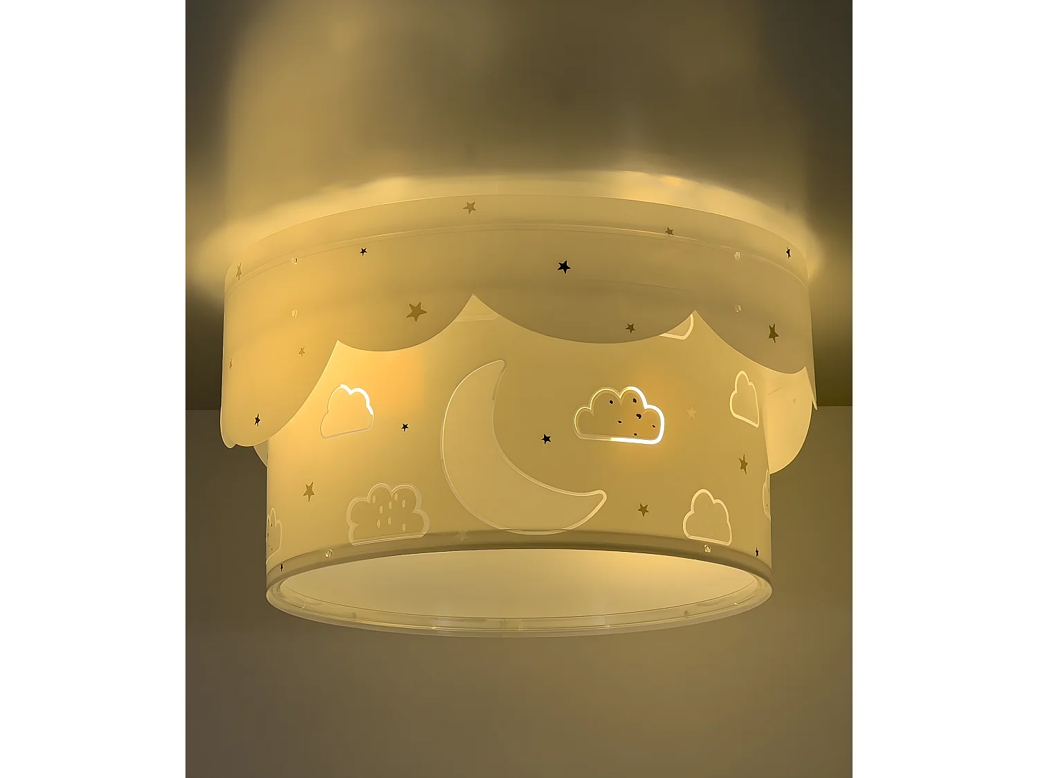 Plafoniera per bambini Moon - luna e stelle grigio | DALBER