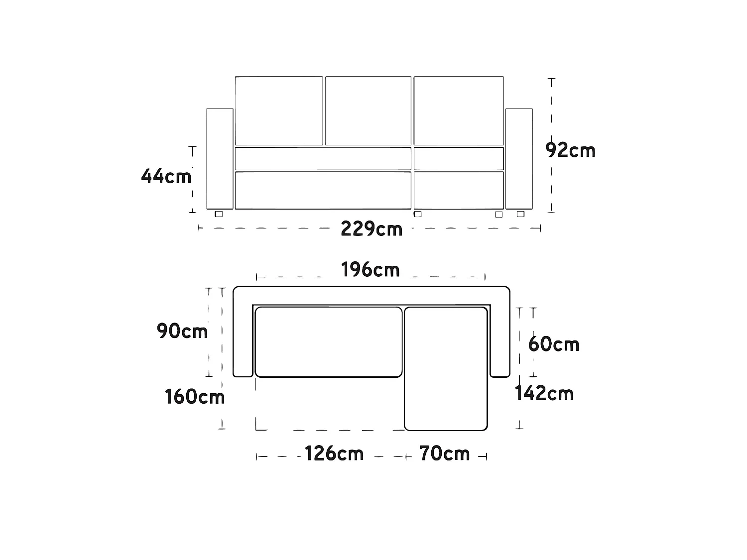 Canapé d'angle droit convertible 4 places en tissu vert Paris