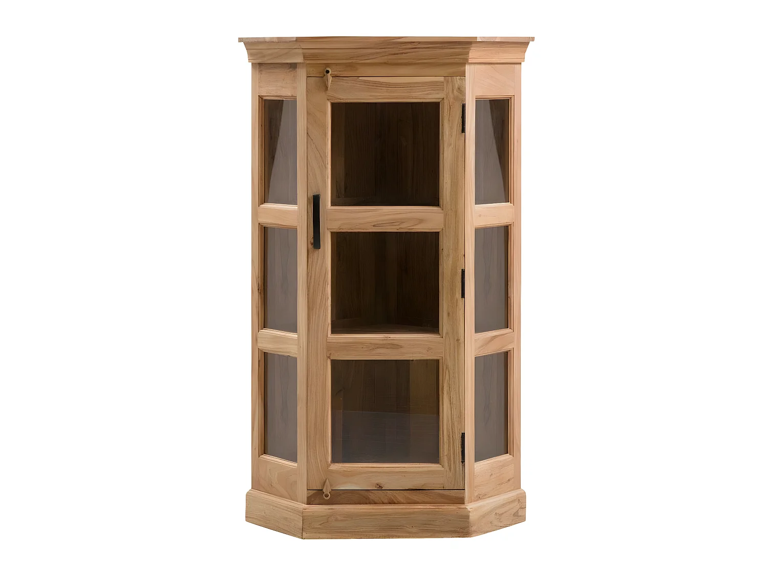 Petite vitrine d'angle en bois d'acacia Esmée