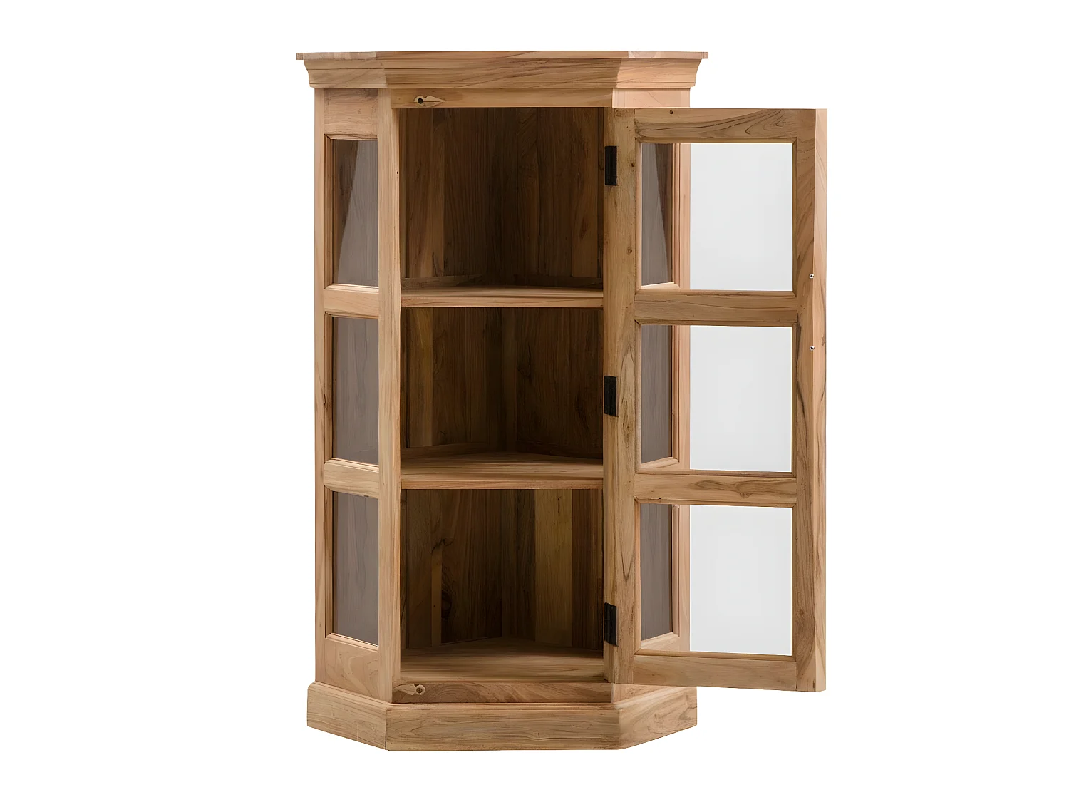 Petite vitrine d'angle en bois d'acacia Esmée