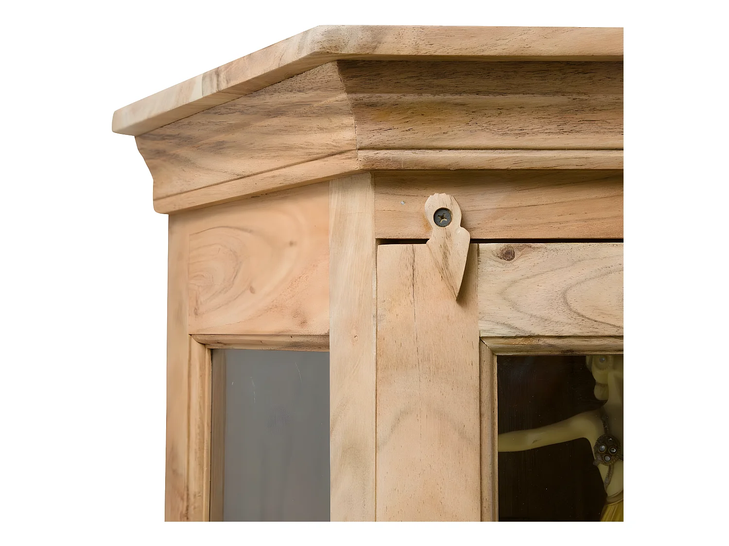 Petite vitrine d'angle en bois d'acacia Esmée