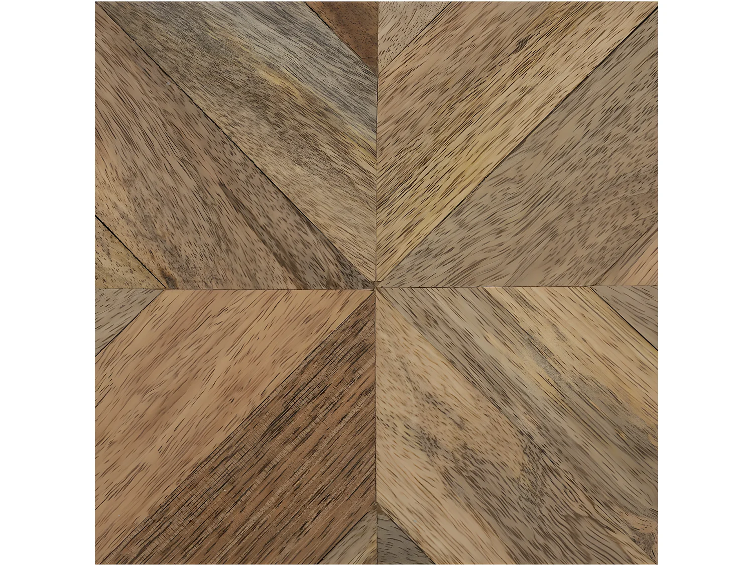 Set de 2 Tables à café en Métal noir et Bois de Manguier