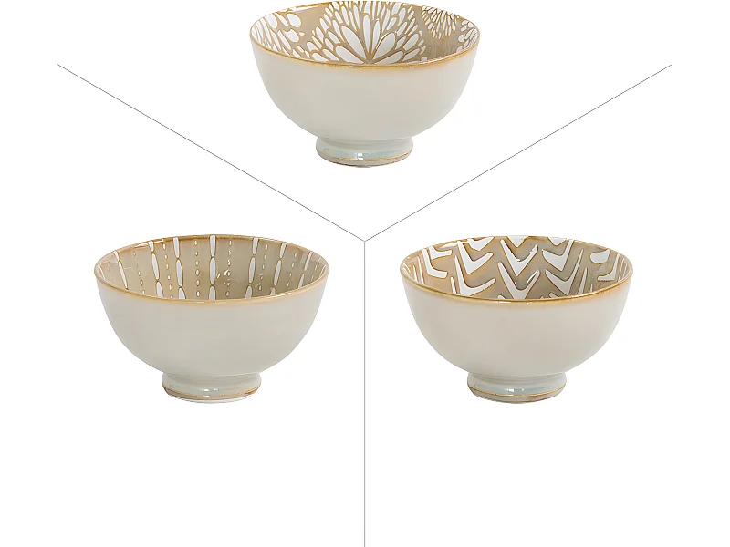 Coupelle penjab beige 11,5 cm (lot de 6)