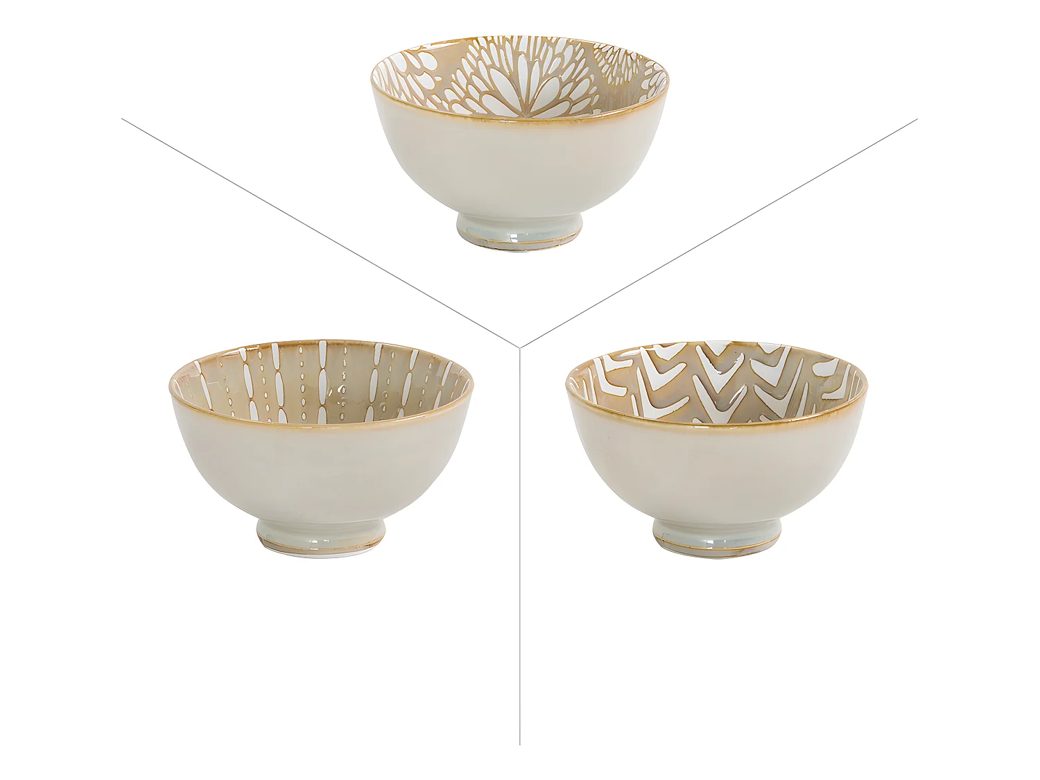 Coupelle penjab beige 11,5 cm (lot de 6)