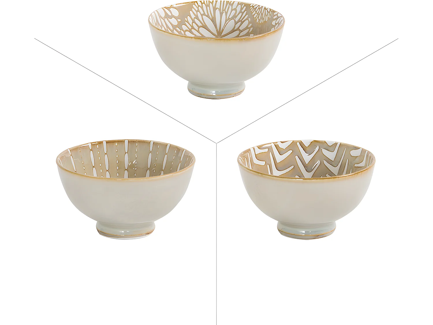 Coupelle penjab beige 11,5 cm (lot de 6)