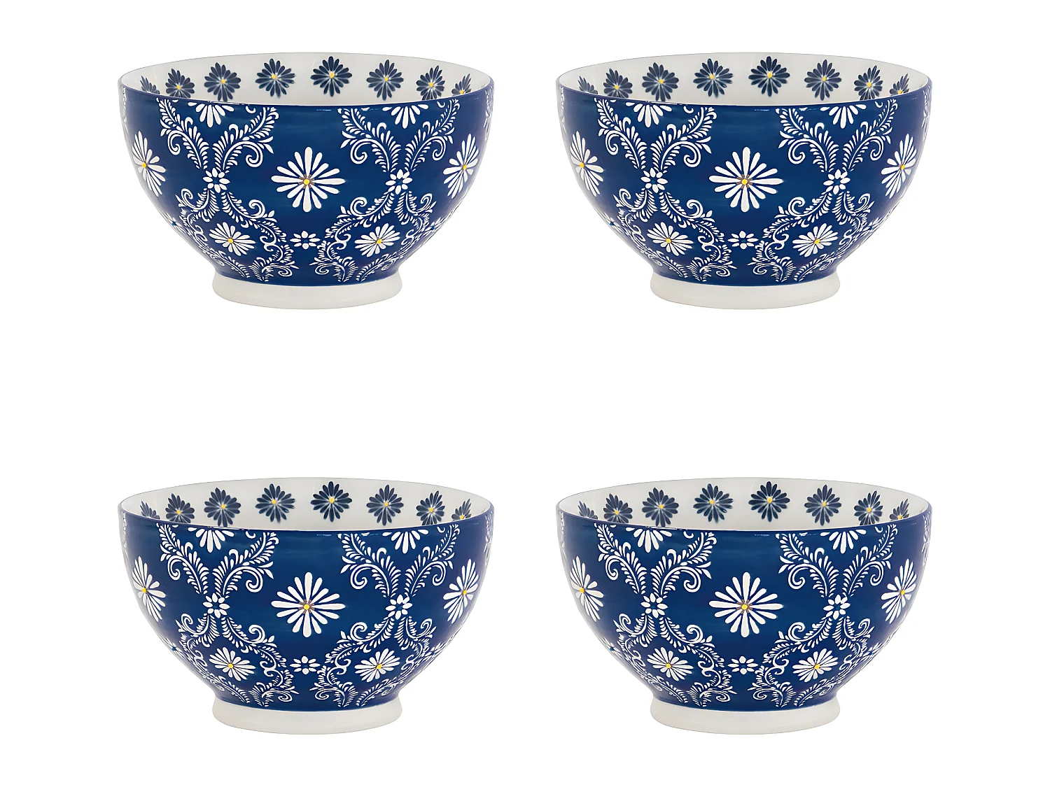 Coffret de 4 bols décors Almada 14 cm