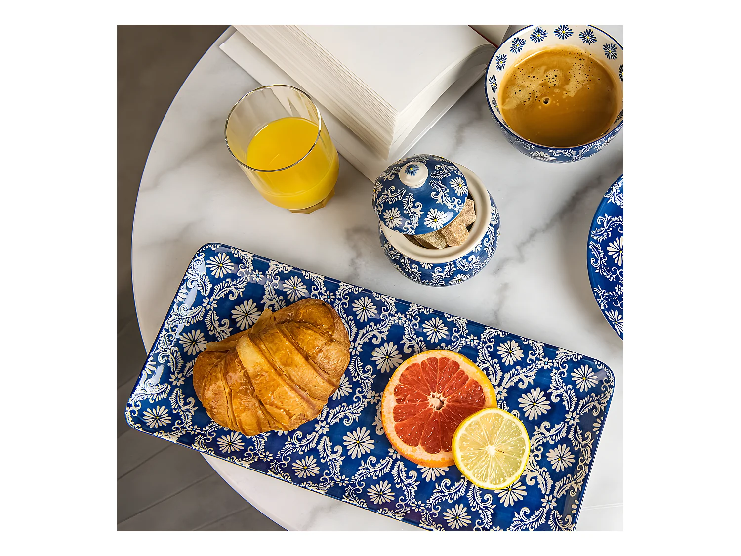 Coffret de 4 bols décors Almada 14 cm