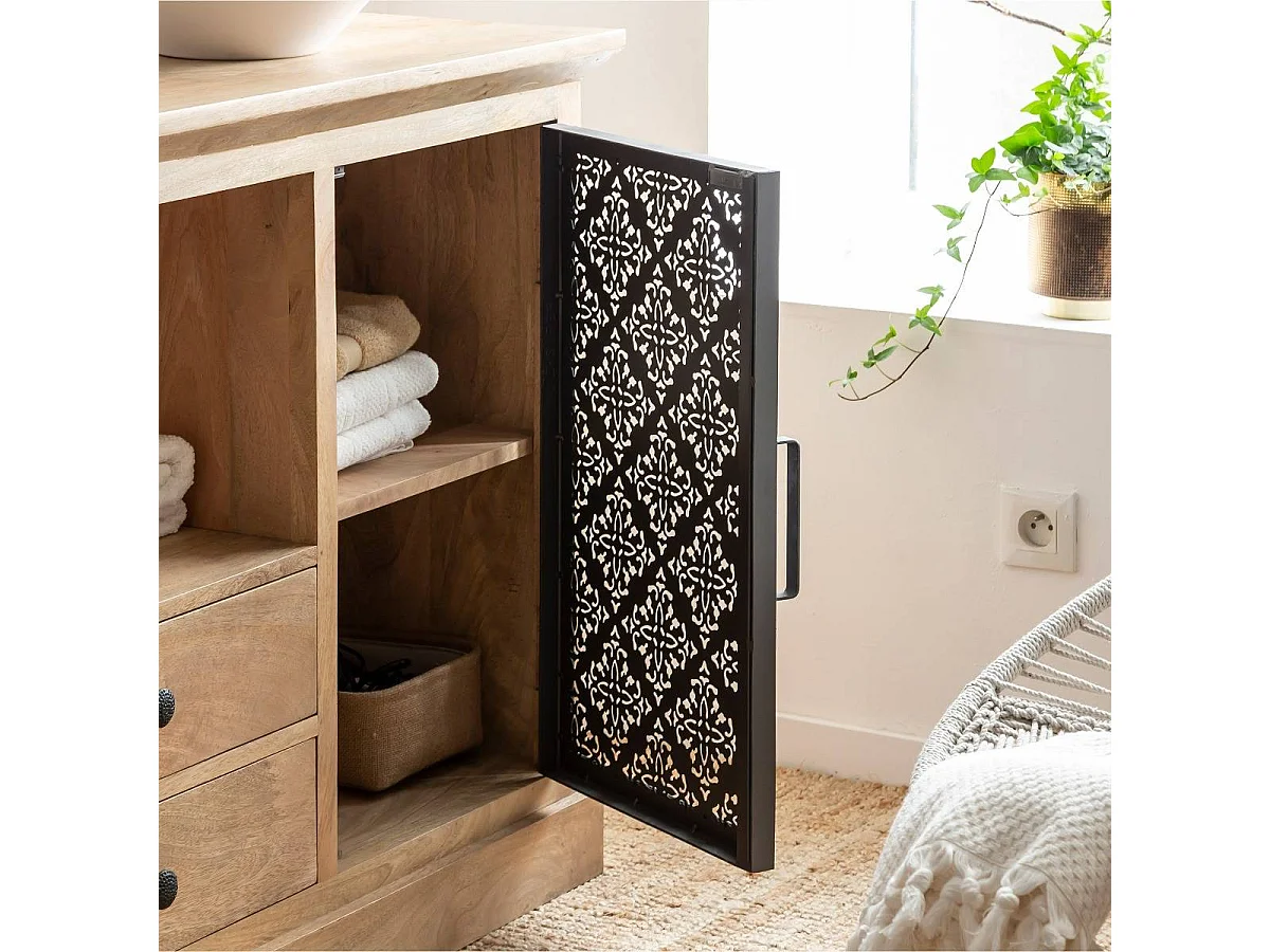 Meuble sous vasque en bois de manguier Sahara