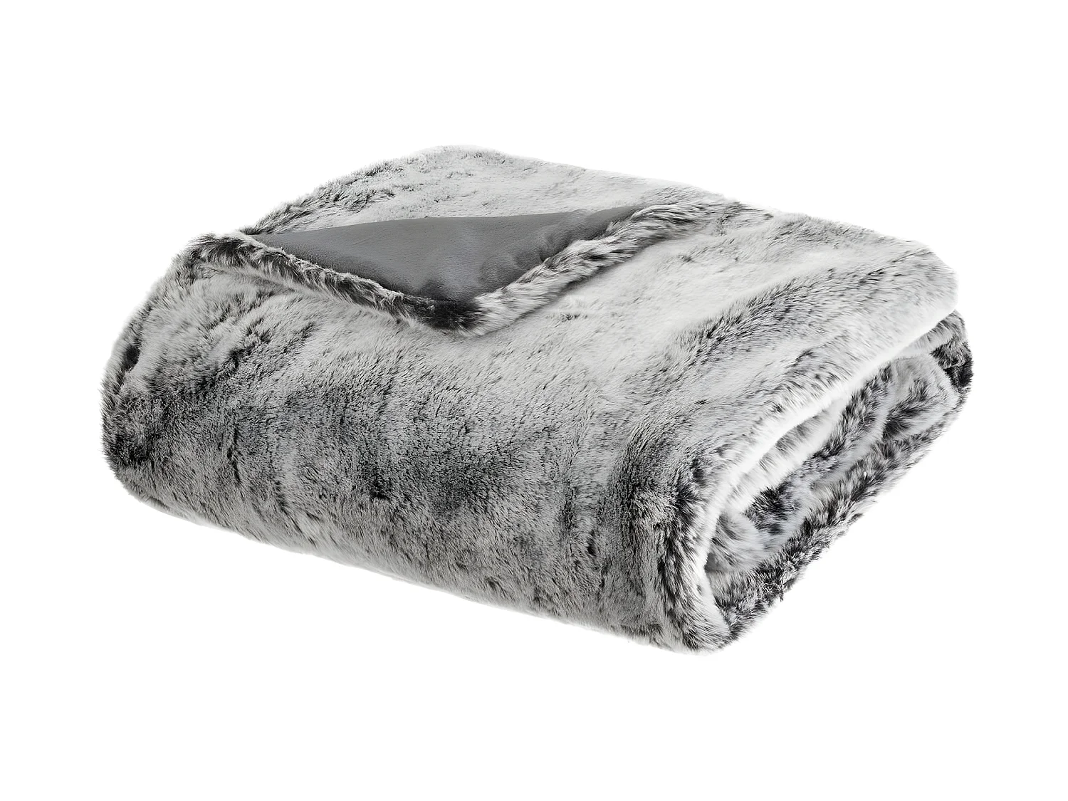 Plaid en Fourrure Gris Foncé 125 x 150 cm