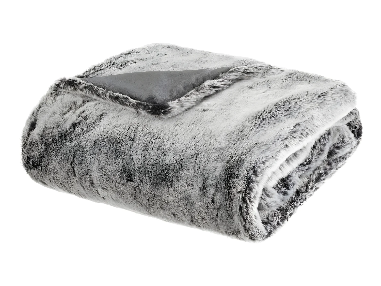 Plaid en Fourrure Gris Foncé 125 x 150 cm