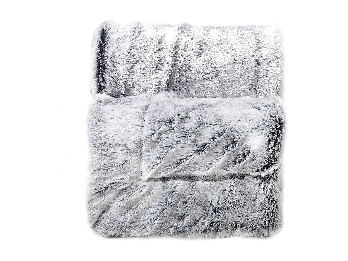 Plaid Imitation Fourrure "Antartic" 125x150cm Gris