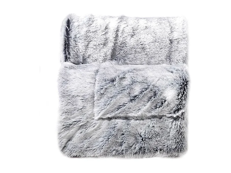 Plaid Imitation Fourrure "Antartic" 125x150cm Gris