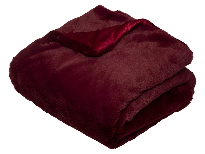 Plaid en Fourrure Rouge foncé 125 x 150 cm