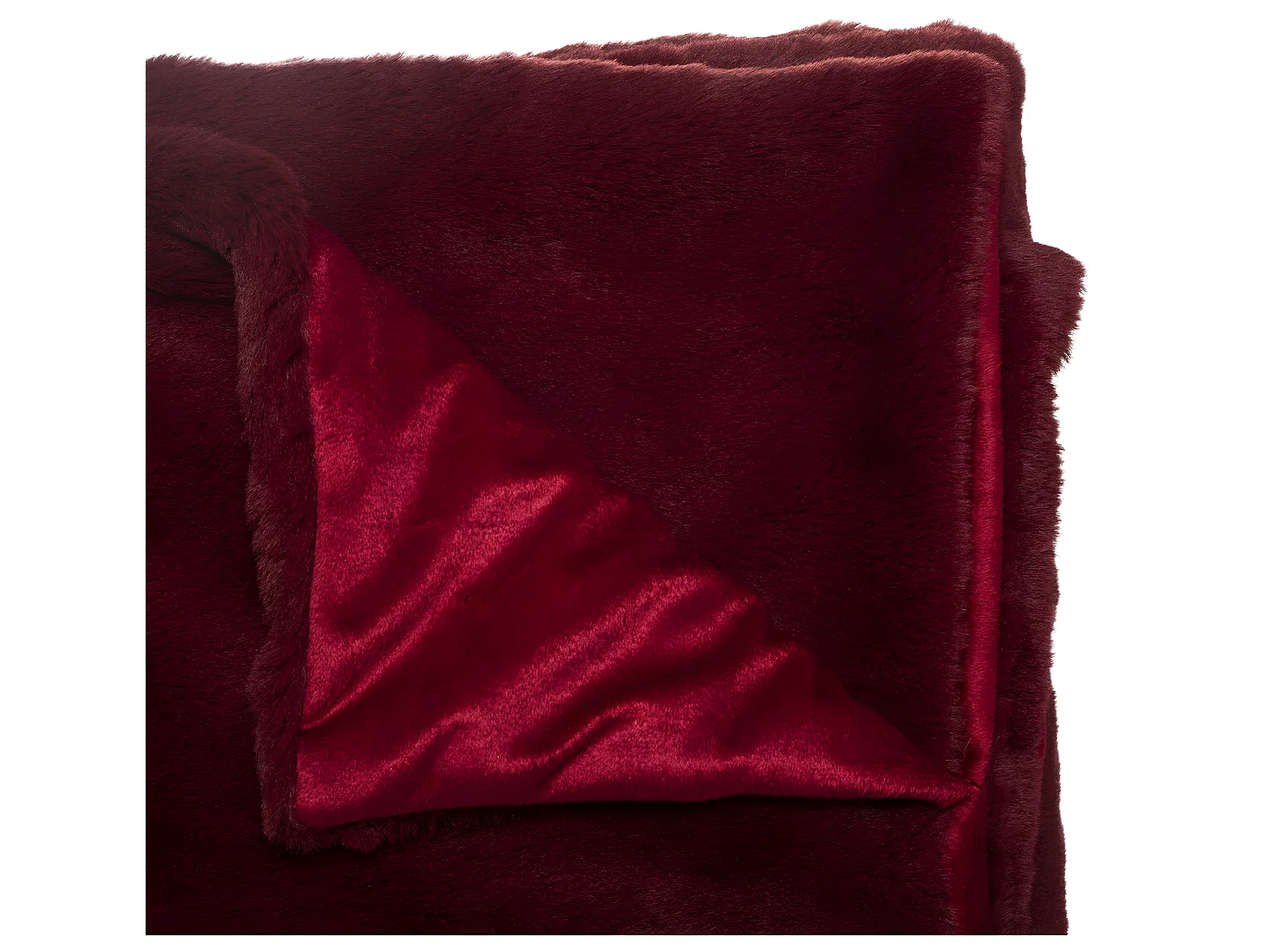 Plaid en Fourrure Rouge foncé 125 x 150 cm