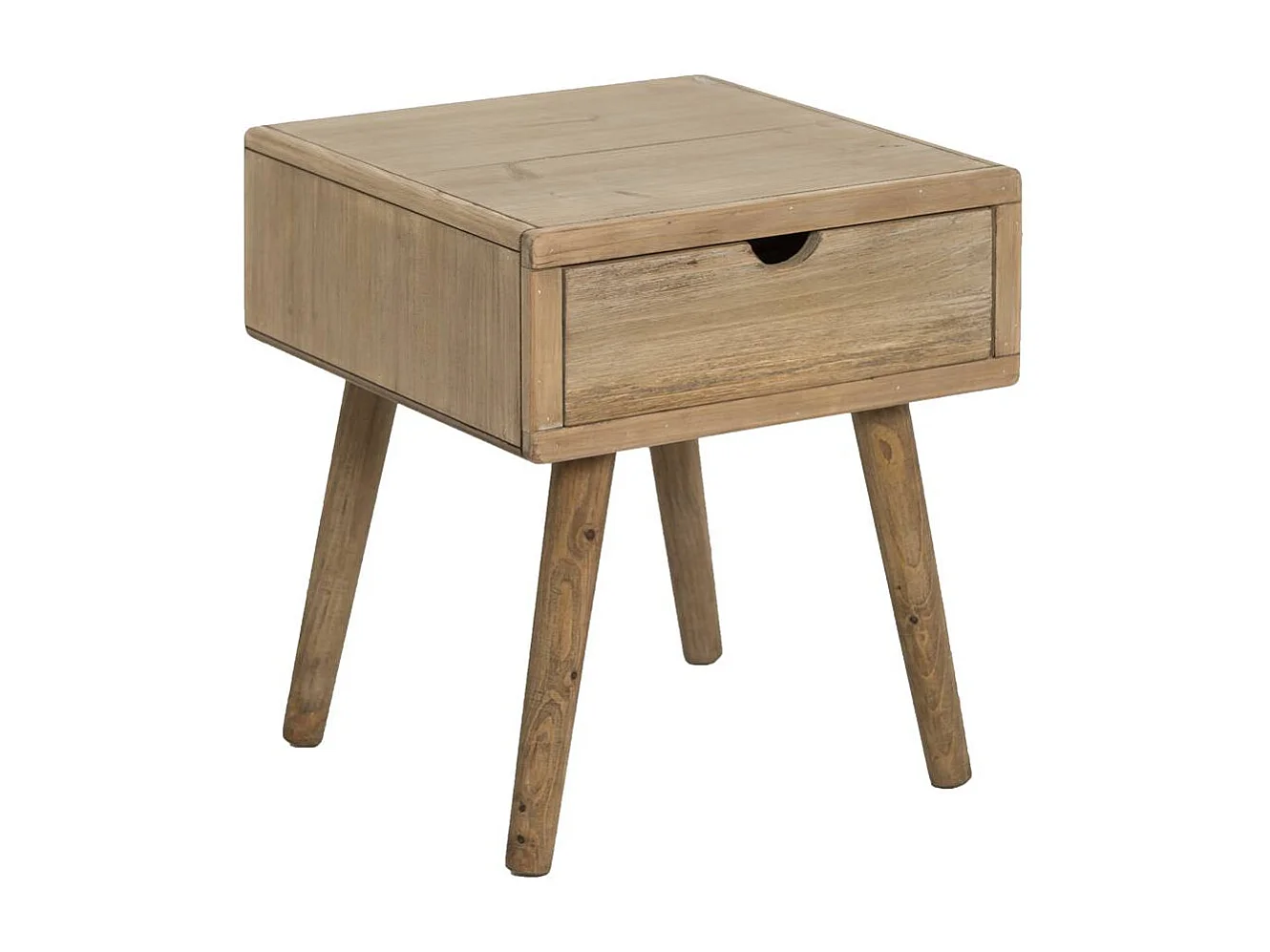 Table de chevet en bois de sapin Natural