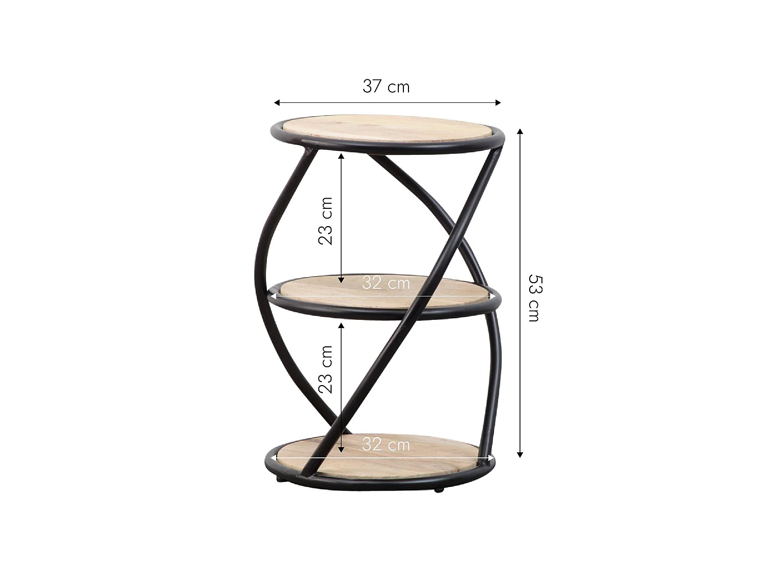 Table de chevet en bois de manguier Mykonos